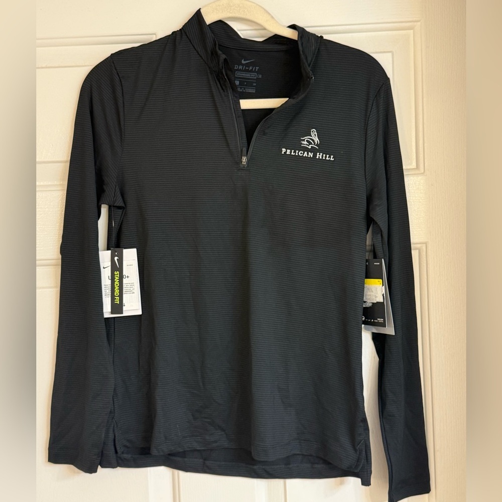 NWT Pelican Hill Black Nike Dry Fit Quarter-Zip Pullover